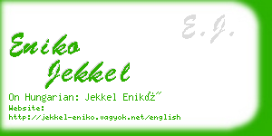 eniko jekkel business card